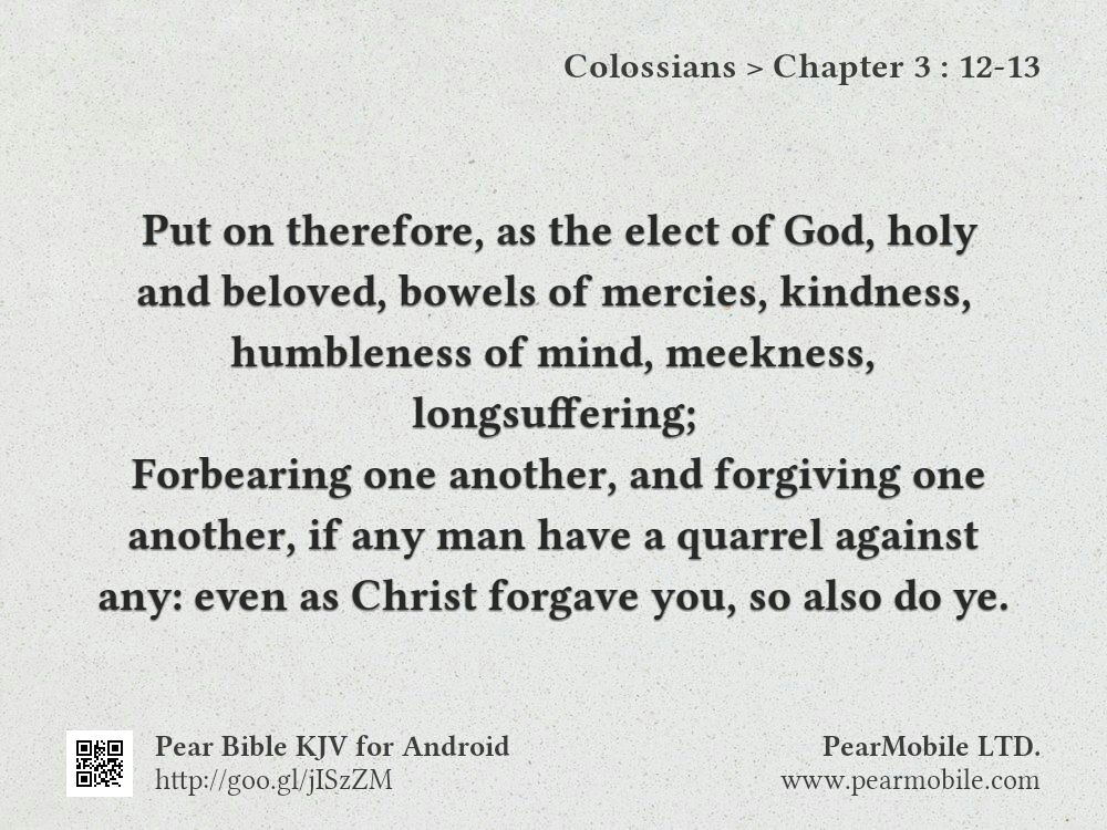 Colossians, Chapter 3:12-13
